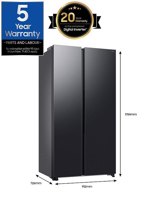 Samsung Series 6 SpaceMax RS70F65QEFEU Wifi Connected Total No Frost American Fridge Freezer - Black - E Rated - Image 7